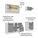 Ver mais imagens de Cozinha Completa 180004 Com Armário E Balcão Branco/Cinza