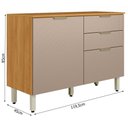 Ver imagem 3 de Balcao de Cozinha Alba 120 cm Cinamon Nude Prime Tx - Demóbile