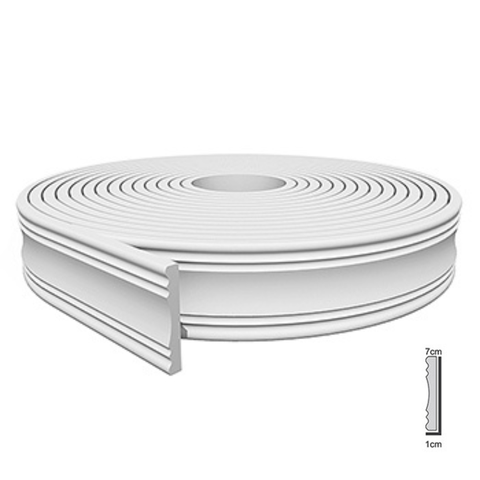 Roda Meio Boiserie Moldura Eva Autocolante 7cm 10 metros