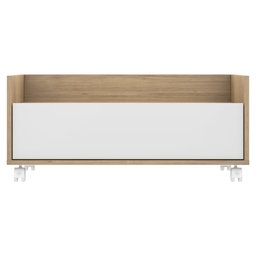Gabinete Armário Banheiro 80cm com Rodízios Multimóveis Rustic/Branco - 6
