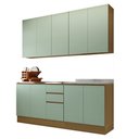 Ver imagem 3 de Cozinha Compacta 4 Peças com Tampo 200cm Slim Luciane Móveis