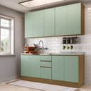 Ver imagem 1 de Cozinha Compacta 4 Peças com Tampo 200cm Slim Luciane Móveis