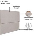 Ver imagem 4 de Cabeceira Queen 160 Cm com Frame Luna Linho Cinza Artte