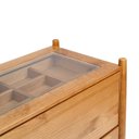 Ver imagem 4 de Cômoda com 3 Gavetas e Porta Jóias Madeira Maciça Baru CabeCasa MadeiraOriginals Marrom/Cacau