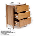 Ver imagem 3 de Cômoda com 3 Gavetas e Porta Jóias Madeira Maciça Baru CabeCasa MadeiraOriginals Marrom/Cacau
