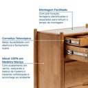 Ver imagem 7 de Cômoda com 3 Gavetas e Porta Jóias Madeira Maciça Baru CabeCasa MadeiraOriginals Marrom/Cacau