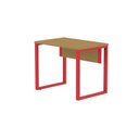 Ver imagem 6 de Escrivaninha Mesa Escritório PE25 90cm Samba e Vermelho Marrom