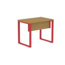Ver imagem 3 de Escrivaninha Mesa Escritório PE25 90cm Samba e Vermelho Marrom