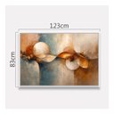 Ver imagem 3 de Quadro Abstrato Moderno Ciclos da Vida - 123x83 Cm Moldura Branca