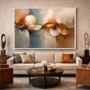 Ver imagem 1 de Quadro Abstrato Moderno Ciclos da Vida - 123x83 Cm Moldura Branca