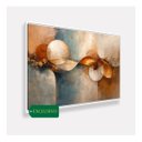 Ver imagem 2 de Quadro Abstrato Moderno Ciclos da Vida - 123x83 Cm Moldura Branca