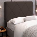Ver imagem 2 de Cabeceira Cama Box Casal Queen Size Mel 160cm com Frame Suede Marrom - Desk Design