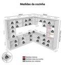 Ver imagem 3 de Armário de Cozinha Completa de Canto 549 cm Branco Vik Madesa 01
