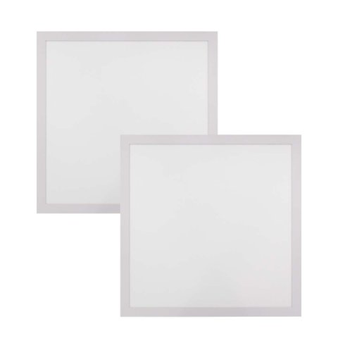 Kit 2 Painel Led Embutir 50w 62x62cm 120° Branco Frio Irc80 C/ Borda St439