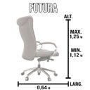 Ver imagem 3 de Cadeira de Escritório Futura Martiflex - Laranja