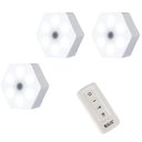 Ver imagem 1 de Luminaria Hexagonal Controle Led 5w Mesa Parede Decoraçao Sa