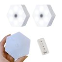 Ver mais imagens de Luminaria Hexagonal Controle Led 5w Mesa Parede Decoraçao Sa