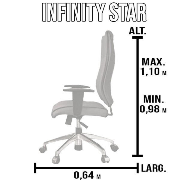 Cadeira de Escritório Infinity Star Martiflex - Rosa - 3