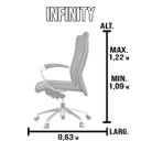 Ver imagem 3 de Cadeira de Escritório Infinity Martiflex Azul Escuro