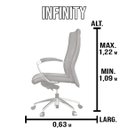 Ver imagem 3 de Cadeira de Escritório Infinity Martiflex - Vermelha
