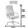 Cadeira de Escritório Sophie Martiflex - Branco - 3