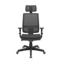 Ver imagem 1 de Cadeira Escritório Presidente Brizza Plaxmetal Autocompensador Slider Braço 3D Apoio Cabeça Couro Ec