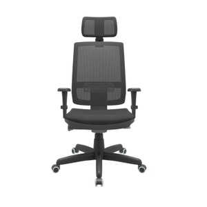 Cadeira Escritório Presidente Brizza Plaxmetal Autocompensador Slider Braço 3D Apoio Cabeça Couro Ec