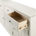 Ver imagem 5 de Balcão Buffet de Madeira Maciça com 3 Portas e 3 Gavetas Branco Envelhecido
