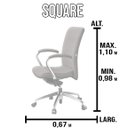 Ver imagem 3 de Cadeira de Escritório Square Martiflex Bege