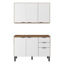 Ver imagem 1 de Cozinha Modulada Firenze Fi0009 Amêndola Branco - Demóbile