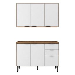 Cozinha Modulada Firenze Fi0009 Amêndola Branco - Demóbile - 1