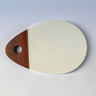 Tábua para Servir 30,5 Cm Mármore Branco e Madeira Oxford - 7