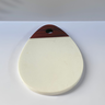Tábua para Servir 30,5 Cm Mármore Branco e Madeira Oxford - 3