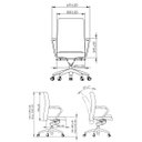 Ver imagem 2 de Cadeira de Escritório Square Presidente Giratória Branco