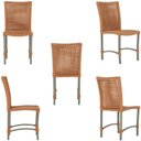 Ver imagem 3 de 7 Cadeiras de Jantar Cannes de Alumínio Pintura Fendi Trama Terra Cota