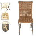 Ver imagem 4 de 7 Cadeiras de Jantar Cannes de Alumínio Pintura Fendi Trama Terra Cota