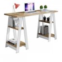 Ver imagem 2 de Mesa para Computador Cavalete Delta 4 Prateleiras Noronha/branco - Panorama Móveis