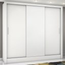 Ver imagem 1 de Guarda-Roupa Casal Santiago 3 Portas 3 Gavetas Branco - Pnr Móveis