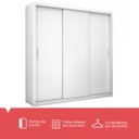 Ver imagem 2 de Guarda-Roupa Casal Clarice 3 Portas 3 Gavetas Branco - Pnr Móveis