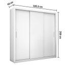 Ver imagem 4 de Guarda-Roupa Casal Clarice 3 Portas 3 Gavetas Branco - Pnr Móveis