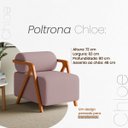 Ver imagem 6 de Kit 2 Poltronas Chloe Decorativas Orgânicas Bouclé Premium de Luxo Sala Quarto Recepção Encosto Rolo