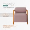 Kit 2 Poltronas Chloe Decorativas Orgânicas Bouclé Premium de Luxo Sala Quarto Recepção Encosto Rolo - 7