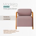 Ver imagem 7 de Kit 2 Poltronas Chloe Decorativas Orgânicas Bouclé Premium de Luxo Sala Quarto Recepção Encosto Rolo