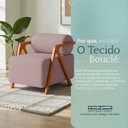 Ver imagem 5 de Kit 2 Poltronas Chloe Decorativas Orgânicas Bouclé Premium de Luxo Sala Quarto Recepção Encosto Rolo
