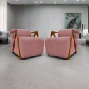 Ver imagem 2 de Kit 2 Poltronas Decorativas para Sala Chloe Bouclé Persa Premium