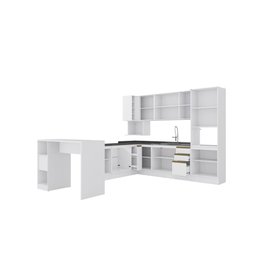 Cozinha de Canto Modulada Celeste Kappesberg 100% Mdf Branco - 4