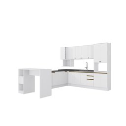 Cozinha de Canto Modulada Celeste Kappesberg 100% Mdf Branco - 2