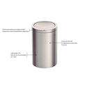 Ver imagem 3 de Lixeira Swing 20l Inox C/tampa Basc 94542120 - Tramontina