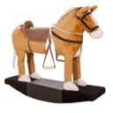 Ver imagem 1 de Cavalinho Brinquedo Balanço Madeira Pelúcia