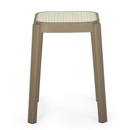 Kit 10 Banqueta Baixa Roma em Polipropileno - Cinza Escuro/branco - 3 Kit 10 Banqueta Baixa Roma em Polipropileno - Cinza Escuro/branco - 3